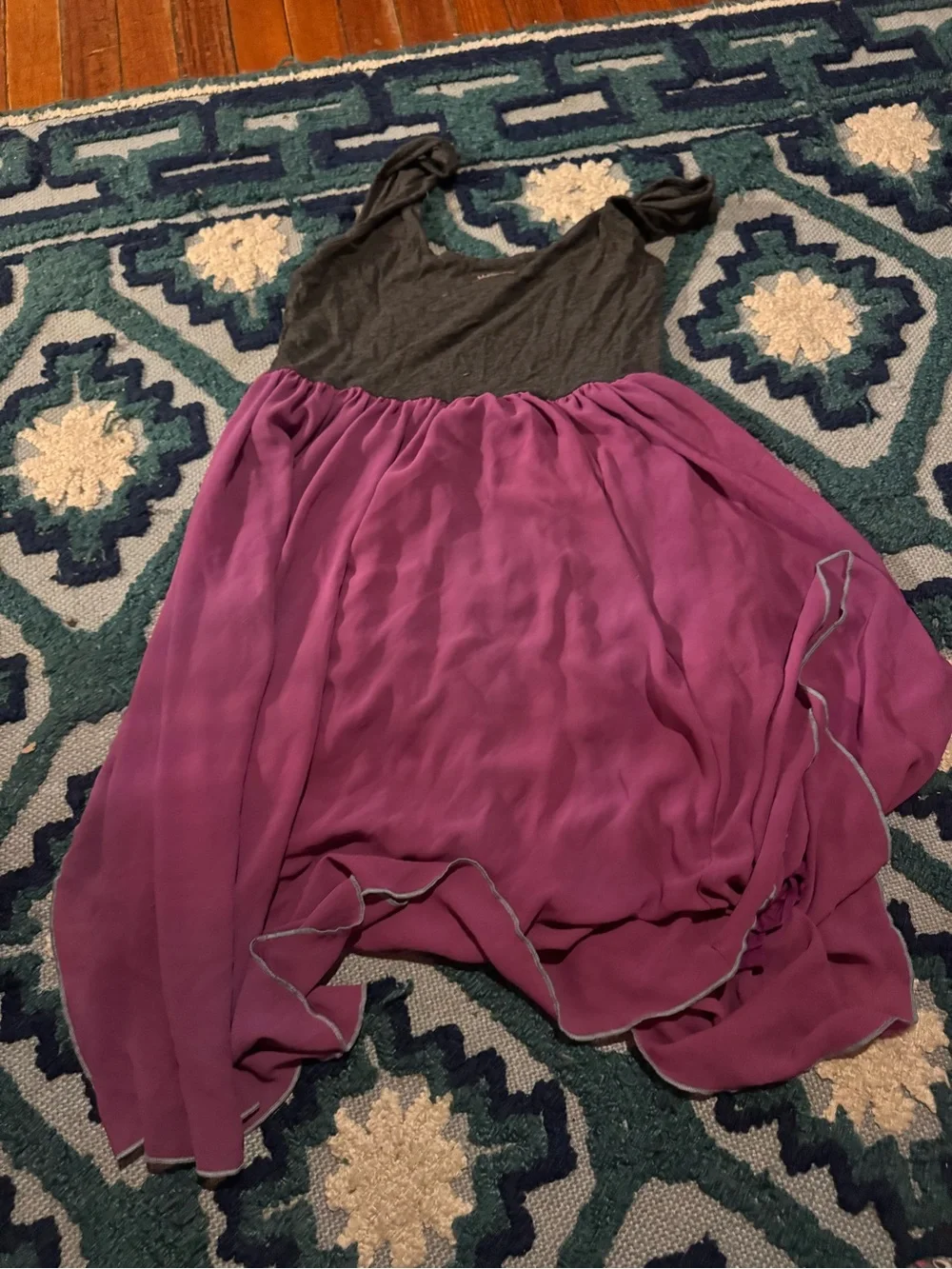 Matilda Jane Purple  Dress with Gray Bodice